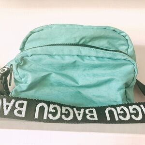 BAGGU Teal Fanny Pack OG Strap White Letters GUC